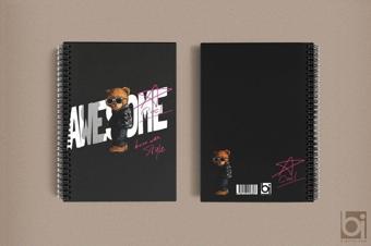 Awesome Style Ayıcık A5 Çizgisiz Spiralli Defter Bigelio - Dersia Yayınları