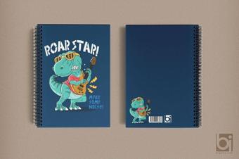 Roar Star Dinazor A5 Çizgisiz Spiralli Defter Bigelio - Dersia Yayınları
