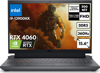 Dell G15 5530 i9-13900HX 32GB 2 TBSSD RTX 4060 15.6" 360Hz FHD Ubuntu G155530017U