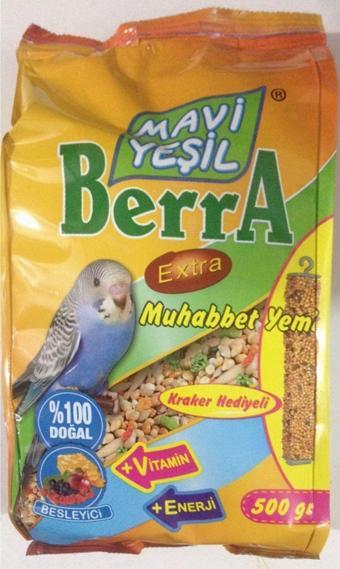 Mavi Yeşil Berra Muahabbet Kuşu Yemi 3 X 500 G