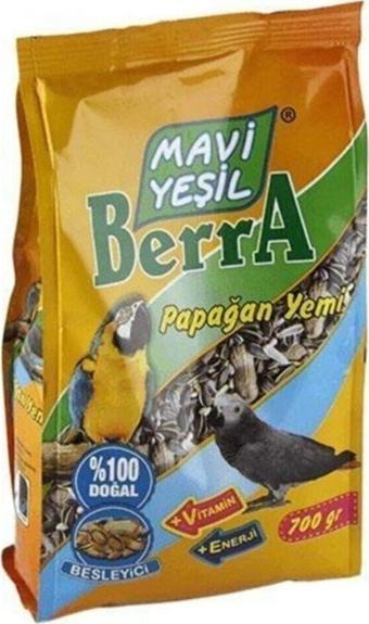 Mavi Yeşil Berra Papağan Yemi Besleyici Yem 700 Gr