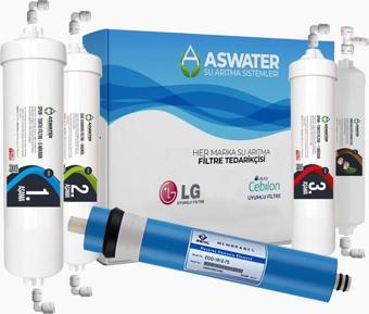 As Water Ihlas Aura Cebilon - Plus - Silver - Platinum - Uyumlu Filtre Seti 5 Aşamalı Orijinal Benc Membranlı