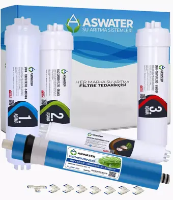 As Water İhlas Aura Cebilon Plus Silver Platinum Uyumlu Su Arıtma Filtre Seti 5 Aşamalı Filtre Seti