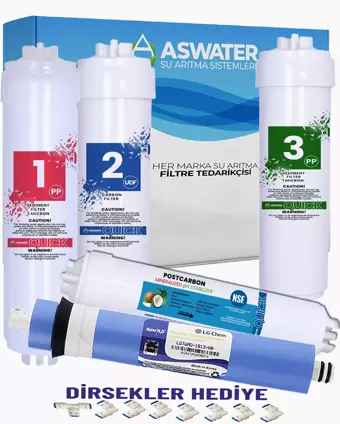 As Water Lg Su Arıtma Cihazı Uyumlu Kapalı Kasa (Inlıne) 5 Aşamalı Filtre Seti Lg Membranlı
