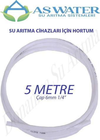 As Water Su Arıtma Cihazı Hortumu ( 1/4") 6 Mm Beyaz