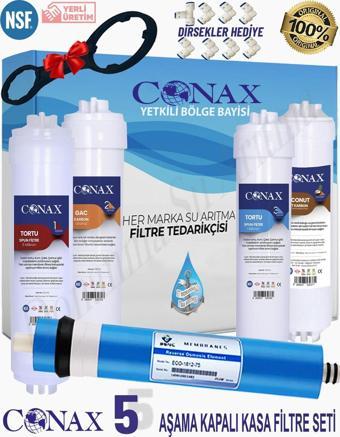 Conax Kapalı Kasa 5 Li (5 Aşamalı) Filtre Seti Benc Membranlı