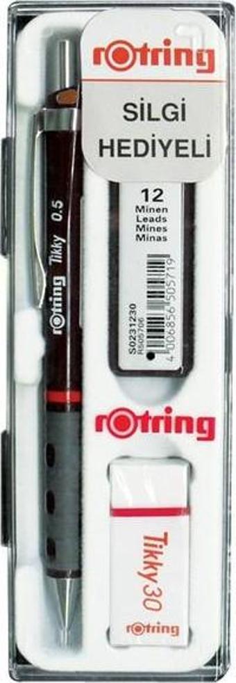 Rotring Tikky 0.5 mm Bordo Versatil Okul Seti