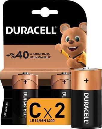 Duracell Alkalin C 2'li Pil