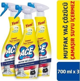 Ace Ultra Köpük Çamaşır Susuz Mutfak 700ml x 3 Adet