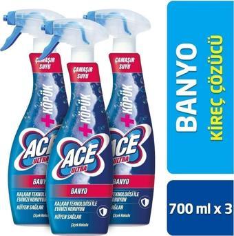 Ace Ultra Çamaşır Suyu Köpük Banyo Çiçek Kokulu 700 Ml X 3 Adet