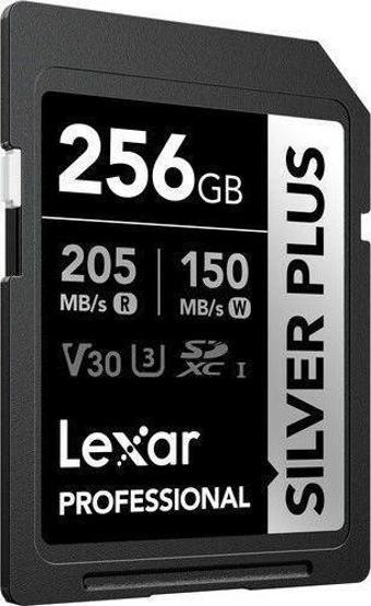 Lexar Professional 256GB 205 MB/s Silver Plus SD Hafıza Kartı