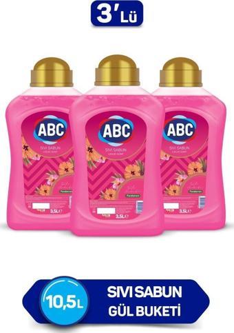 ABC Sıvı Sabun 3500 gr Pembe Buket x 3 Adet