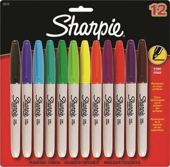 Sharpie Fine Permanent 12'li Karışık Set Markör