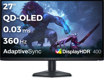 Dell Alienware AW2725DF 27 2560x1440 360Hz 0.03 ms HDMI DP Type-C HDR TrueBlack 400 QD-OLED Gaming