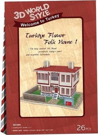 CubicFun 3D Puzzle Türk Halk Evi 1 W3109H