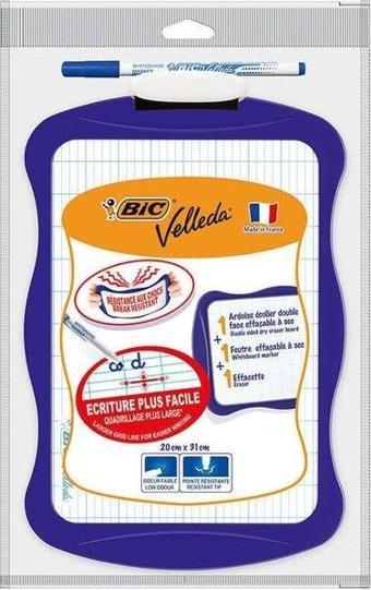 Bic Velleda Mini Beyaz Yazı Tahtası 1218 + Kalem 1721 + Silgi