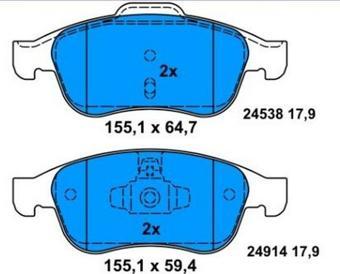 Renault Fluence, Megane 3 Ön Fren Balatası Takımı 440603905R