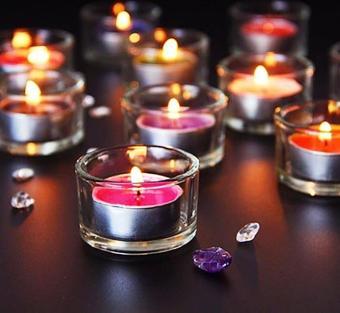 84 PCS ROMANTIC DECOR GLASS CANDLE HOLDER 84 ADET TEA LİGHT CAM MUMLUK CAM DEKOR MUMLUK 4.5X2 CM