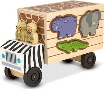 Melissa & Doug Hayvan Kurtarıcıları Ahşap Kamyon Şekil Bulmaca
