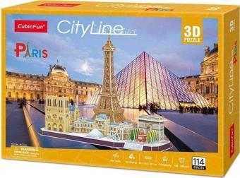 CubicFun 3D Puzzle 114 Parça Puzzle City Line Paris