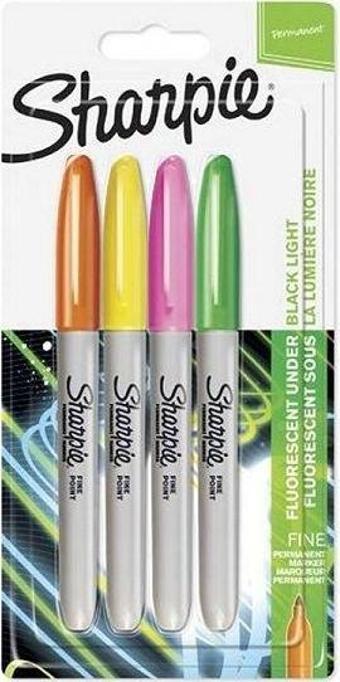 Sharpie Fine Permanent Neon Renkler 4'lü Markör