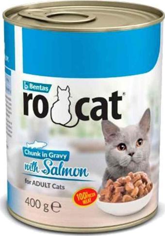 ROCAT RO Cat Somonlu Parça Etli Kedi Konservesi 400 Gr