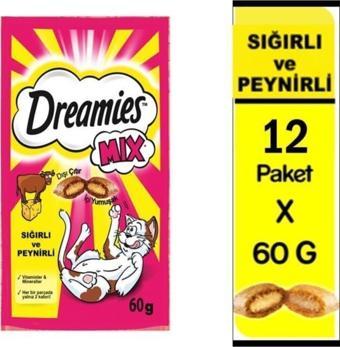 Dreamies Mix Biftekli Ve Peynirli Kedi Ödül Maması 12x60 gr