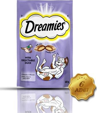 Dreamies Ördekli Kedi Ödül Maması 60 G 6 Adet