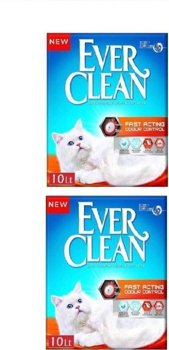 Ever Clean Fast Acting Hızlı Topaklanma Kedi Kumu - 10 Lt X 2 Adet