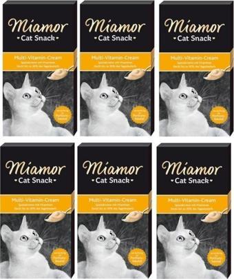 Miamor Cream Multi Vitaminli Kedi Ödülü 6 X 15 gr 6 Lı Eko Paket