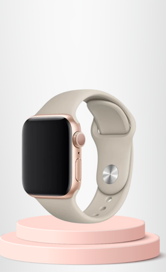 Apple Watch 42 44 45mm/S  A Kalite Kordon Kayış Bileklik Klasik Kaliteli Silikon Kordon TAŞ GRİSİ