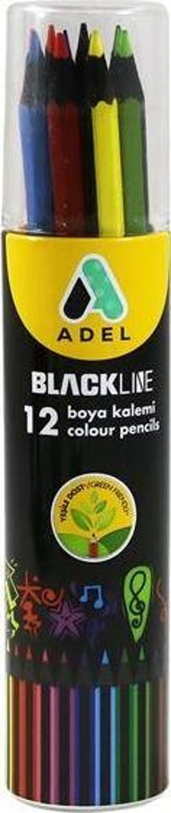 Adel 12 Renk Blacklıne Metal Tüp Kuru Boya 2312013