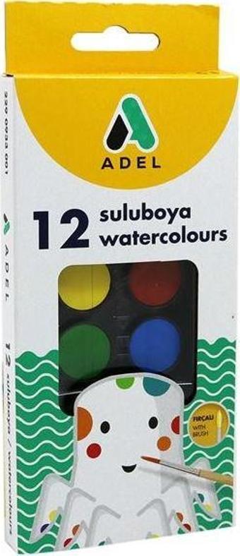 Adel 12 Renk Küçük Boy Sulu Boya 933001