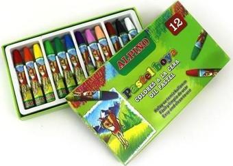 Alpıno 12 Renk Pastel Boya Karton Kutu Dc-038296