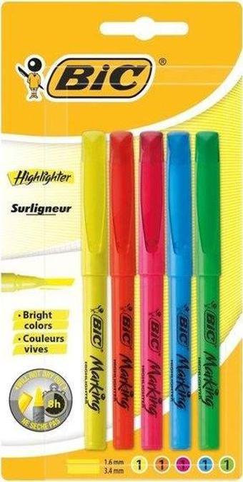 Bic Marking Highlighter 5'li Fosforlu Kalem