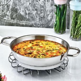 Safinox Paslanmaz Çelik İtalyan Omlet Sahan 22x3.5 cm-1.2 Litre