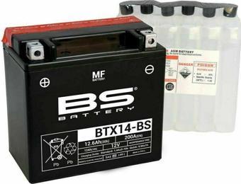 BS Battery Bs Btx14-Bs 2007-2011 Piaggio X Evo 250 Uyumlu Akü Sulu Akü