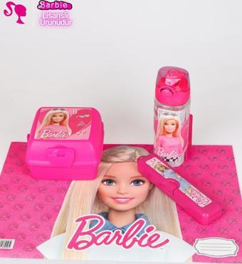 DEKOMUS İLE YENİ SEZON LİSANSLI BARBIE DİŞ FIRÇASI KUTUSU,TRITAN MATARA VE 2 KATLI BESLENME KUTUSU YEMEK SETİ