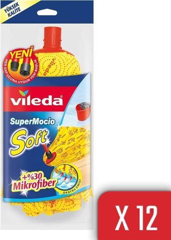 Vileda 12 Paket Supermocio Soft %30 Mikrofiberli Yedek Paspas