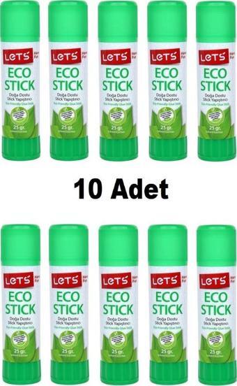 Lets 10 Adet Doğa Dostu Stick Yapıştırıcı 22 Gr L-10125