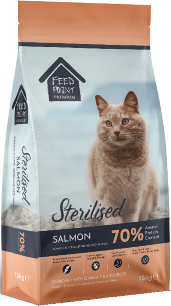 Feed Point Sterilised Somonlu Yetişkin Kedi Maması 15 kg