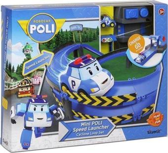 Robocar Poli Fırlatıcılı ve Dönemeçli Yol Seti