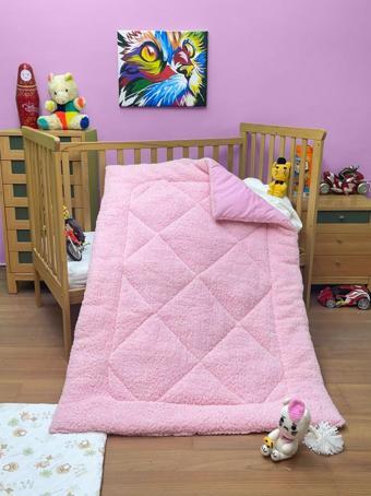 Komfort Home Kuzu Tüyü Welsoft Özel Lüx Yumuşak Bebek Yorganı - PEMBE - 95x145 CM