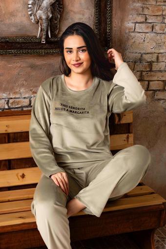 Nisanca Kışlık Kadın Kadife Pijama Takımı - Süper Soft Serisi