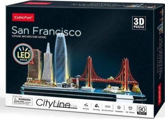 CubicFun 3D Puzzle City Line San Francisco ABD Led Işıklı 3D Puzzle