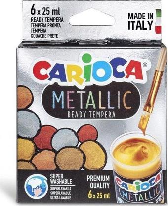 Carioca Metalik 6 Renk Süper Yıkanabilir Guaj Boya
