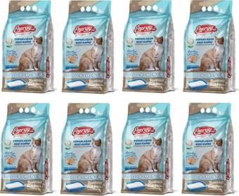 Energy Bentonit Kedi Kumu Marsilya Sabunu Kokulu 5 Lt - 8 Paket - Toplam 40 Lt