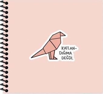 Hisli Şeyler Yaprak Çizgili Defter - Katlandığıma Değdi