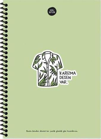 Hisli Şeyler 100 Yaprak Kareli Defter - Karizma Desen Var