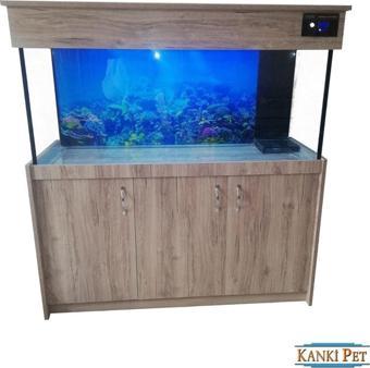 Kanki Pet Mobilyalı Kp150Smp02 Alt Sump Sistemli Lüks Led Aydınlatmalı Sehpa150 X 50 X 60 Cm (430 Litre)